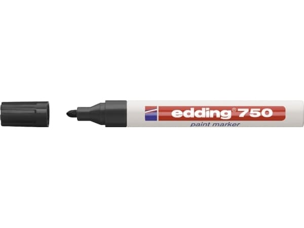 edding 750 paint - Markør - permanent - svart - fargeblekk - 2-4 mm