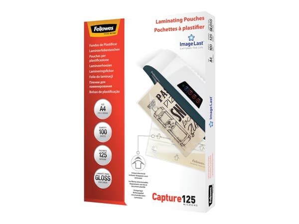 Laminointitaskut Fellowes A4 125 micron kiiltävä - (100 kpl)