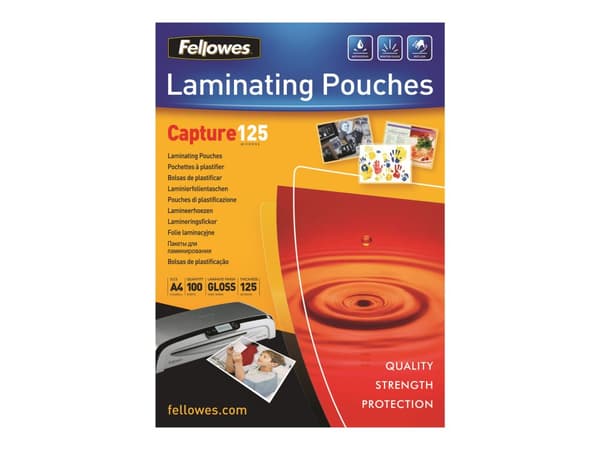 Laminointitaskut Fellowes A4 125 micron kiiltävä - (100 kpl)