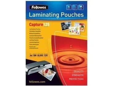 Lamineringsfickor Fellowes A4 125 micron glänsande - (100 st.)