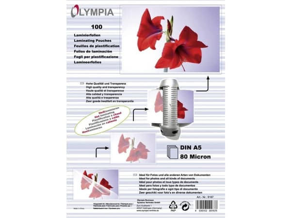OLYMPIA - A5 (148 x 210 mm) 100 stk. lamineret band