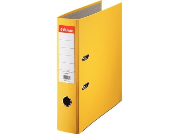 Esselte Plastic Lever Arch File, Economy Yellow 75 mm