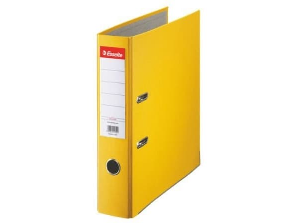 Esselte Plastic Lever Arch File, Economy Yellow 75 mm