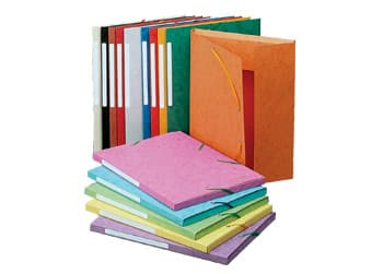 Exacompta 3 flap folder with label, A4 Blue, A4, Blå, 240 mm, 320 mm, 25 styck