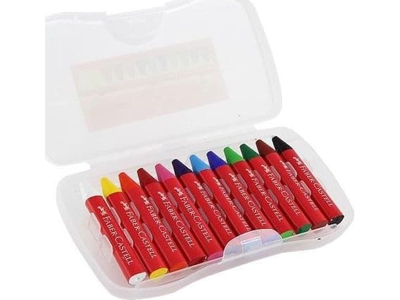 Faber-Castell Jumbo - Färgkrita - vax (paket om 12)