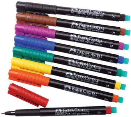 Faber-Castell MULTIMARK 1523 - Markering - permanent - röd - 0.4 mm - superfin - med radergummi