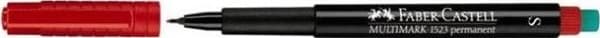 Faber-Castell MULTIMARK 1523 - Markering - permanent - röd - 0.4 mm - superfin - med radergummi