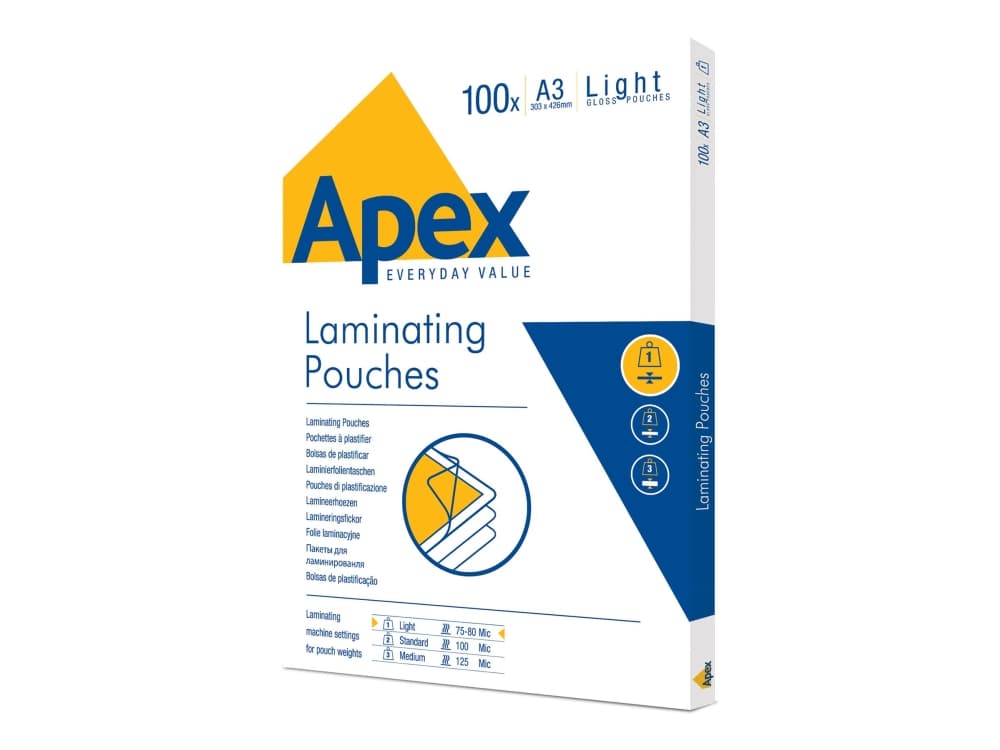Fellowes APEX Light - 100 - A3 (297 x 420 mm) lamineringsfickor