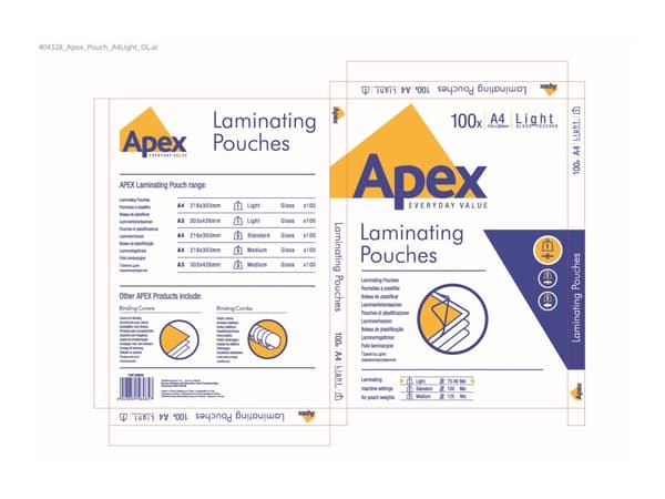 Lamineringsfickor A4 klar 75/80 micron - (100 st.)