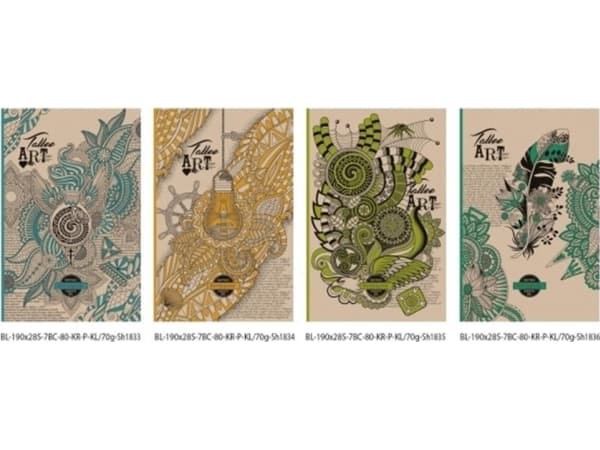 Fresh Decorative notebook 190x285/80K check TW FRESH