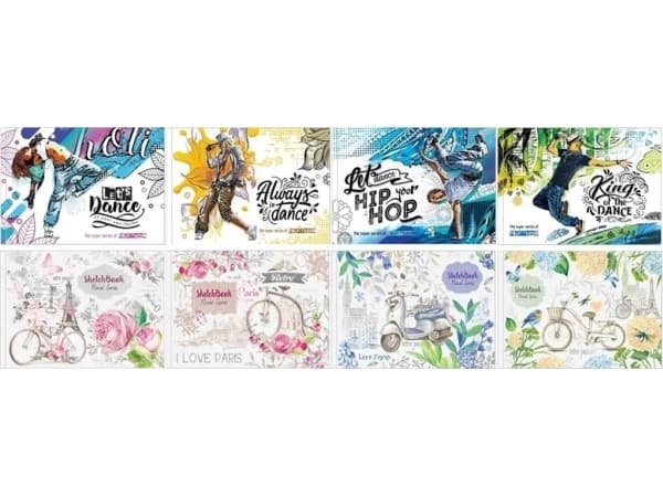 Fresh Sketchbook 16,5x24cm 36k hvit