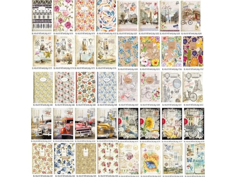 Fresh Decorative notebook 145x197 64 pages check stiffens