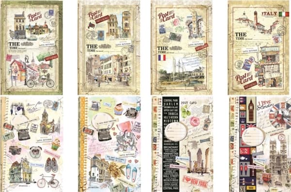 Fresh Decorative Notebook A4 80K check (stiffened cover)