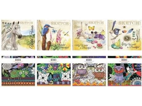 Fresh Decorative notebook 80 sheets in a square line - WIKR-01004388 (217067)
