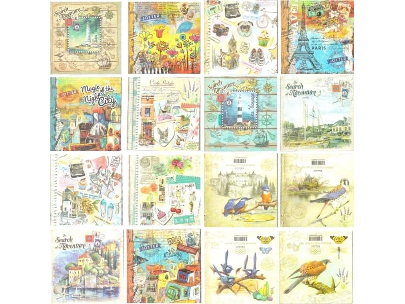 Fresh decorative notebook 13 x 13 cm square. 80 pages grille. - WIKR-1024049