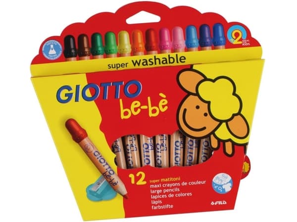 Giotto paksut värikynät 12 väriä Bebe (273998)