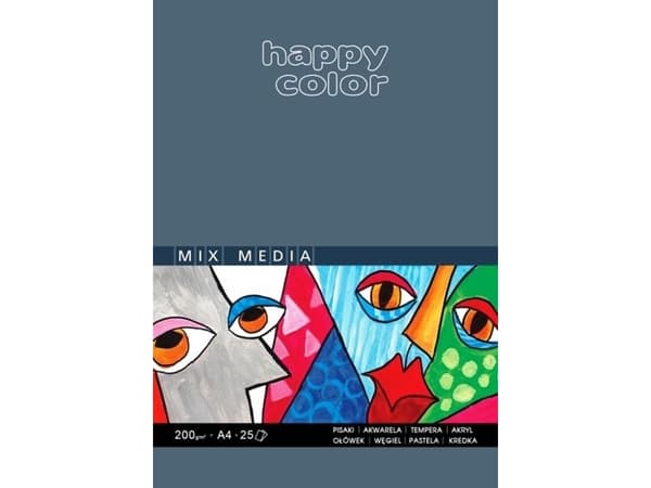 Happy Color Painting Block A4 25k valkoinen