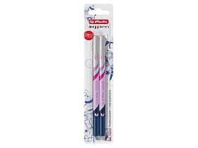 Herlitz Ink Eraser My.Pen 2pcs ass., Gelépenn med hette, Blå, Flerfarget, Plastikk, Plastikk, Ambidekstriøs