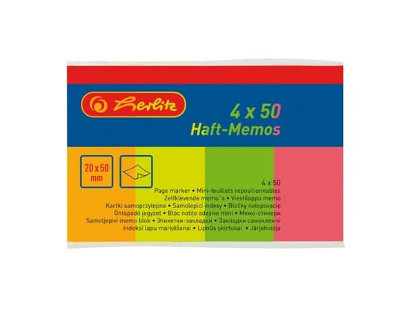 Herlitz 790642, 200 stykker, Grønn, Oransje, Rosa, Gult