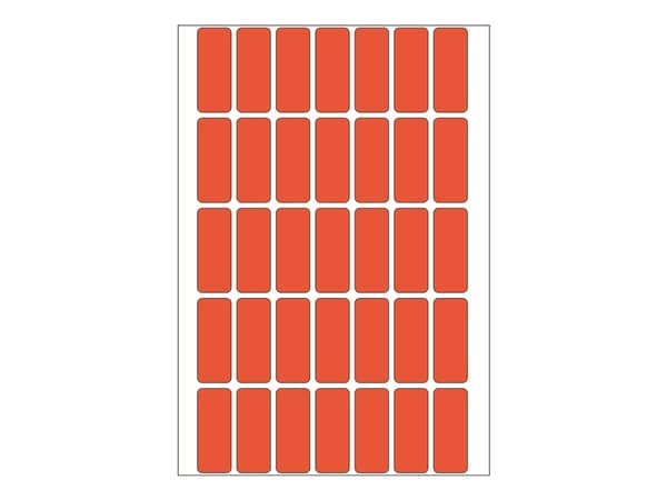HERMA - Permanet adhesiv - rød - 12 x 30 mm 1120 etikett(er) (32 ark x 35) merkelapper