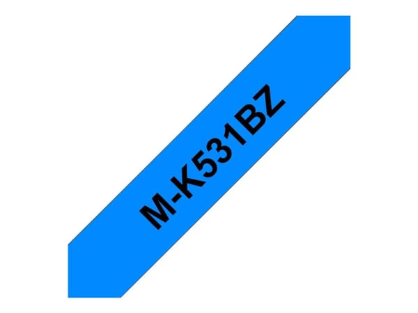 Brother M-K531BZ - Sort på blått - Rull (1,2 cm x 8 m) 1 kassett(er) ulaminert teip - for P-Touch PT-55, PT-65, PT-75, PT-85, PT-90, PT-BB4