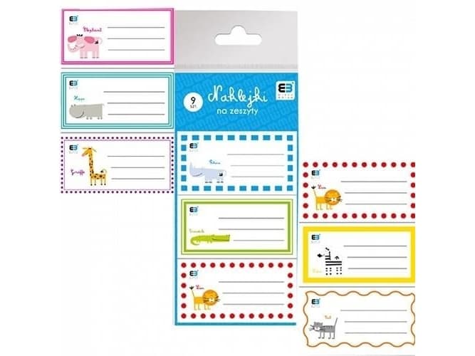 Interprint Stickers for notebooks B&B Kids 9 stickers
