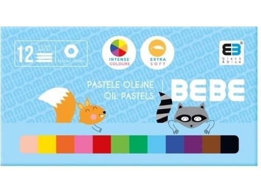 Interdruk Oljepastellkritor 12 färger BB Kids blå