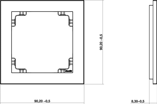 Karlik Frame Deco yksittäinen valkoinen lasiefekti pohja: musta (0-12-DRS-1)