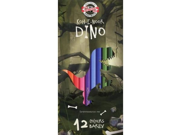 Koh-I-Noor Crayons 12 colors Dino (WIKR-975977)