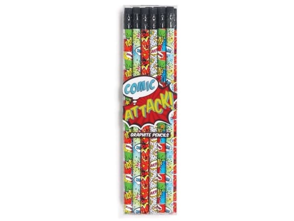 Colorful Balloons Pencils Comic 12 pieces