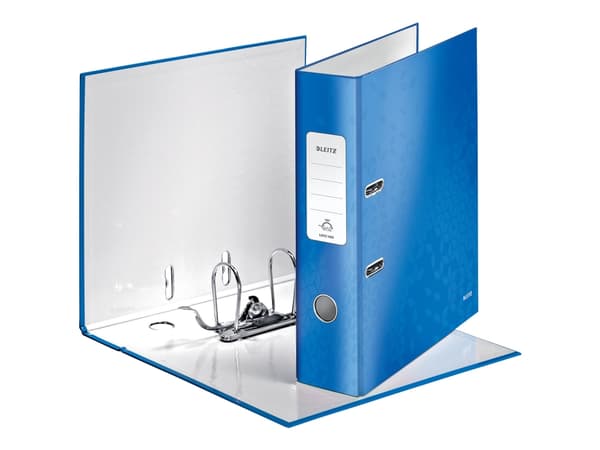 Leitz WOW 180° - Spakbågesfil - ryggbredd: 80 mm - för A4 (210 x 297 mm) - kapacitet: 600 ark - metallic-blå