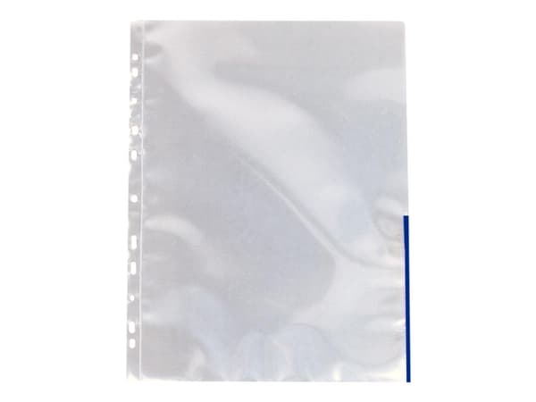 Esselte - Arkbeskytter - for A4 - glassklar med blå tabulator (en pakke 100) - for P/N: 42020001, 42020095, 45660001, 45660095, 624067, 624068, 62406