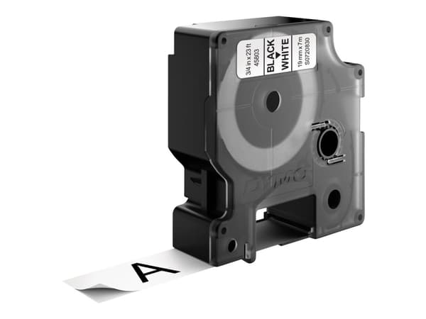 DYMO D1 - vakiopolyesteritarrat - Mustaa valkoisella -19mm x 7m, Musta valkoisella, Polyesteri, Belgia, -18 - 90 °C, DYMO, LabelManager, LabelWriter