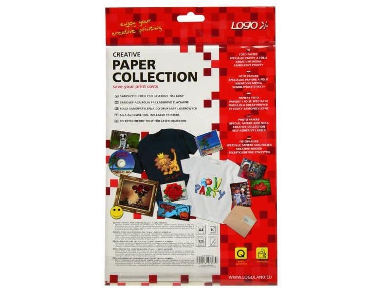 Logo Self-adhesive foil, transparent, A4, 125 g/m2, 10 sheets (15346)