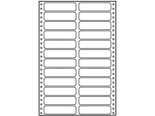 Logo Tabelletiketter A4, dobbel rad, hvit, 24 etiketter, 25 stk. (32108)