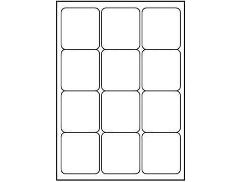 Logoetiketter A4, matt, hvit, 10 stk.