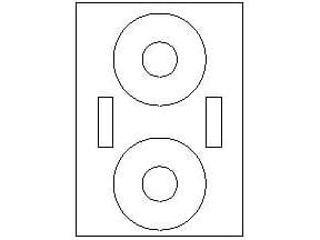 Logo CD-etiketter A4, matt, hvit, 25 stk.