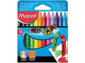 Miniatyrbilde 3 av 3: Maped M861011, 12 stykker, Svart, Blå, Brun, Cyan, Grønn, Oransje, Rosa, Lilla, Rød, Gult, Flerfarget, Trekant, Spiss, Gutt/Jente