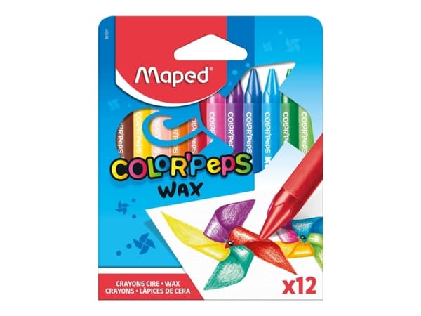 Maped M861011, 12 stykker, Svart, Blå, Brun, Cyan, Grønn, Oransje, Rosa, Lilla, Rød, Gult, Flerfarget, Trekant, Spiss, Gutt/Jente