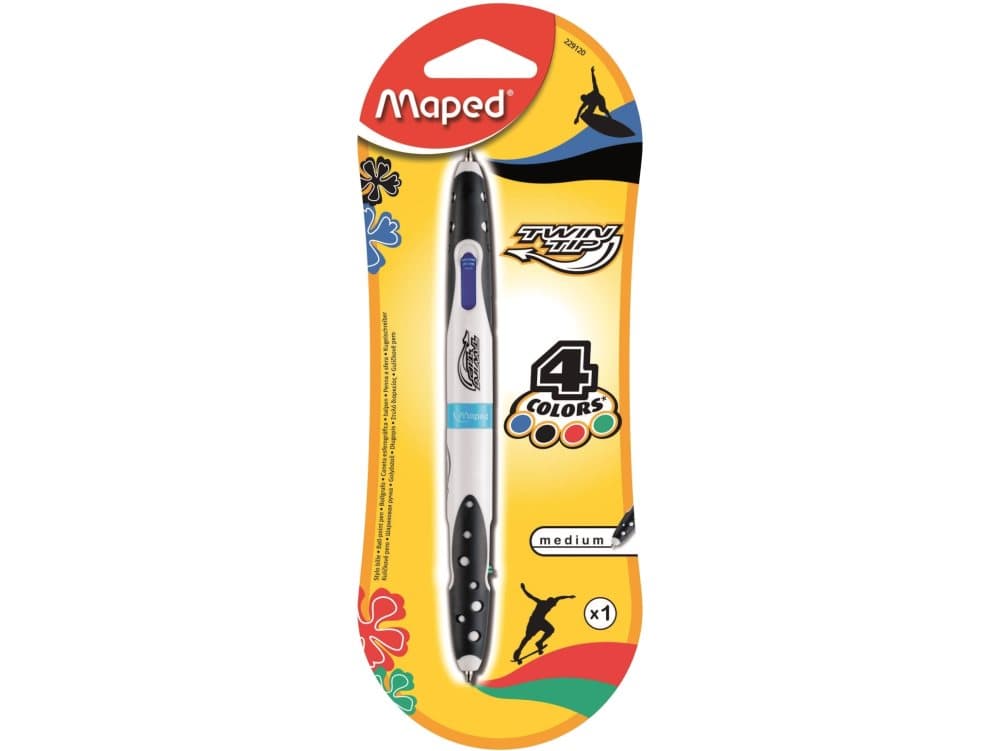 Maped Twin Tip Svart, Blå, Grön, Röd Kulspetspenna, pinnformad 1 styck