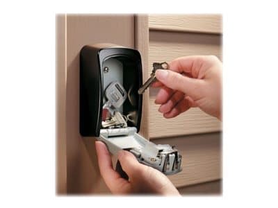 MASTER LOCK 5403EURD, Metalli, Musta, Harmaa, 1 koukku(a), Yhdistelmälukko, 105 x 51 x 146 mm, 79 x 42 x 117 mm