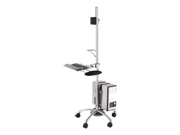 Neomounts FPMA-MOBILE1800 - Vagn - för LCD-skärm/PC-utrustning - silver - skärmstorlek: 10"-27"
