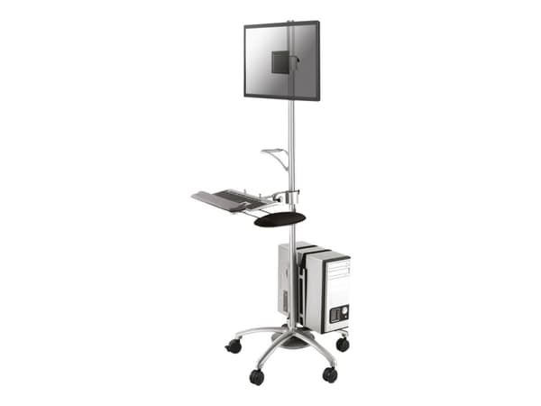 Neomounts FPMA-MOBILE1800 - Vagn - för LCD-skärm/PC-utrustning - silver - skärmstorlek: 10"-27"
