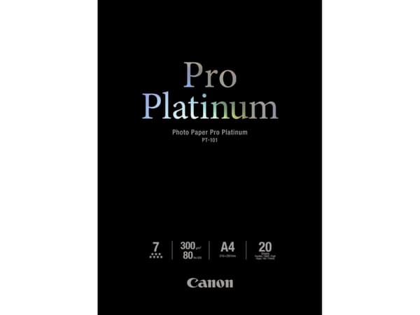 Canon Photo Paper Pro Platinum - A4 (210 x 297 mm) - 300 g/m² - 20 ark fotopapir - for PIXMA iP3600, MP240, MP480, MP620, MP980