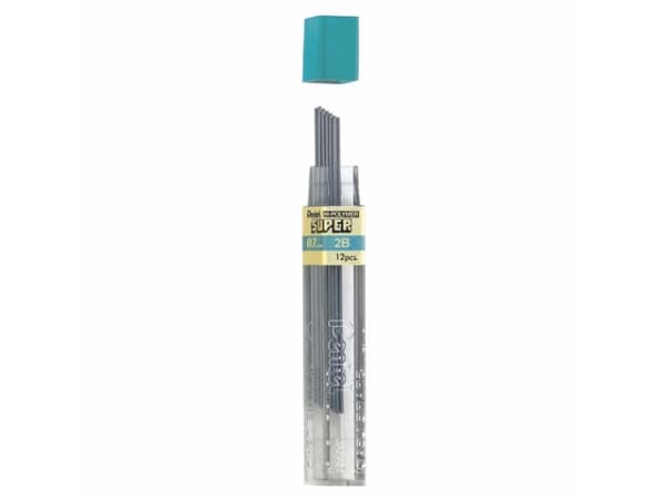 Pentel 50-2B, 2B, Svart, 0,7 mm, 12 styck, 12 styck