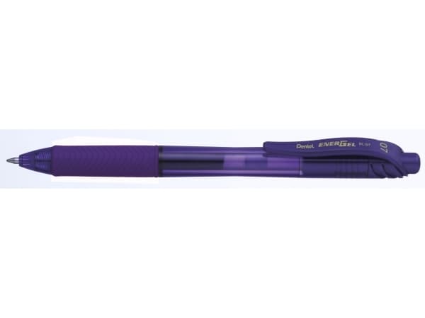 Pentel EnerGel X, Fastklämbar och indragbar penna, Violett, Violett, Plast, 0,7 mm, Ambidextrous
