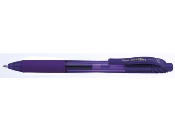 Pentel EnerGel X, Fastklämbar och indragbar penna, Violett, Violett, Plast, 0,7 mm, Ambidextrous