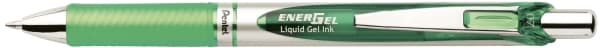 Pentel EnerGel Xm, Indragbar gelpenna, Grön, Grön, Silver, Plast, Gummi, Rund, 0,35 mm