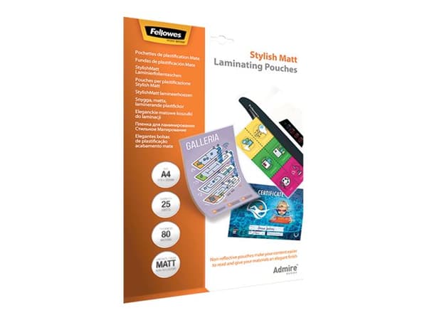 Fellowes Admire Stylish Matt - 80 mikroner - 25-pack - A4 (210 x 297 mm) lamineringsfilm