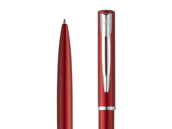 Waterman 2068193, Fastklämbar och indragbar penna, Röd, Blå, Rostfritt stål, Krom, Ambidextrous
